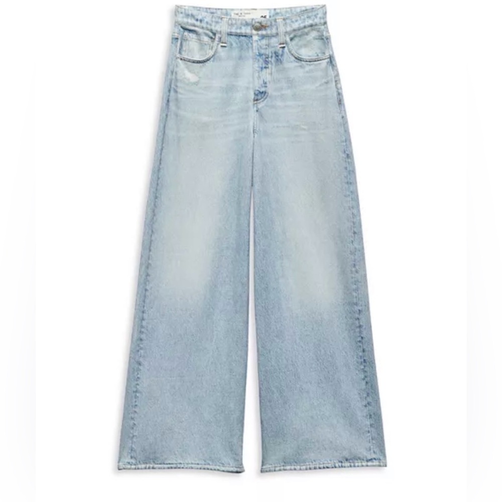 rag & bone Miramar Sofie High Waist Ankle Wide Leg Terry Sweatpant Jeans